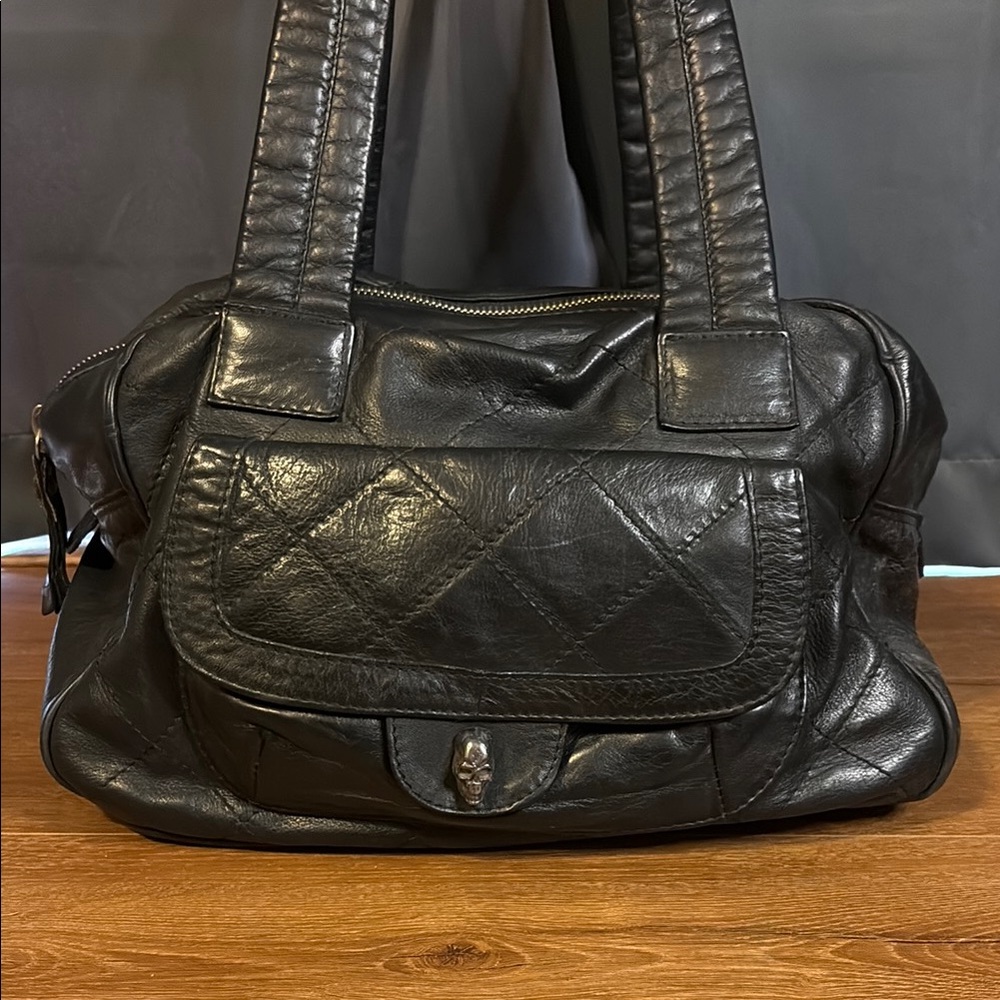 Via Repubblica Black Leather Bag 🇮🇹